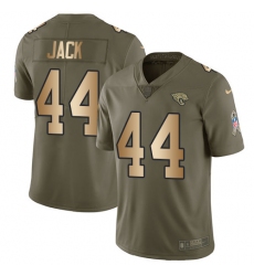 Youth Nike Jacksonville Jaguars #44 Myles Jack Limited Olive/Gold 2017 Salute to Service NFL Jersey