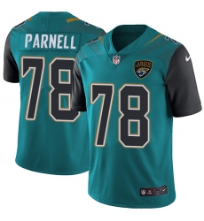 Youth Nike Jacksonville Jaguars #78 Jermey Parnell Teal Green Team Color Vapor Untouchable Limited Player NFL Jersey