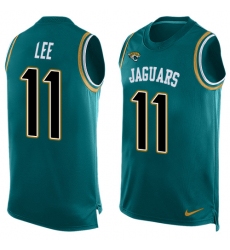 Men's Nike Jacksonville Jaguars #11 Marqise Lee Limited Teal Green Player Name & Number Tank Top NFL Jersey