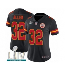Women's Kansas City Chiefs #32 Marcus Allen Limited Black Rush Vapor Untouchable Super Bowl LIV Bound Football Jersey