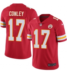 Men's Nike Kansas City Chiefs #17 Chris Conley Red Team Color Vapor Untouchable Limited Player NFL Jersey