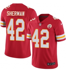 Youth Nike Kansas City Chiefs #42 Anthony Sherman Red Team Color Vapor Untouchable Limited Player NFL Jersey