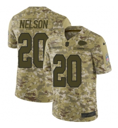 Youth Nike Kansas City Chiefs #20 Steven Nelson Limited Camo 2018 Salute to Service NFL Jers
