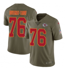 Men's Nike Kansas City Chiefs #76 Laurent Duvernay-Tardif Limited Olive 2017 Salute to Service NFL Jersey