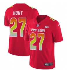 Men's Nike Kansas City Chiefs #27 Kareem Hunt Limited Red 2018 Pro Bowl NFL Jersey