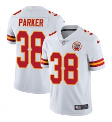 Men's Nike Kansas City Chiefs #38 Ron Parker White Vapor Untouchable Limited Player NFL Jersey
