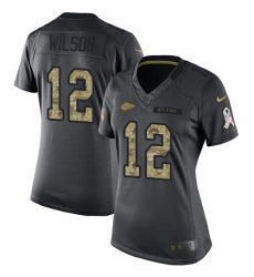 Women's Nike Kansas City Chiefs #12 Albert Wilson Limited Black 2016 Salute to Service NFL Jersey